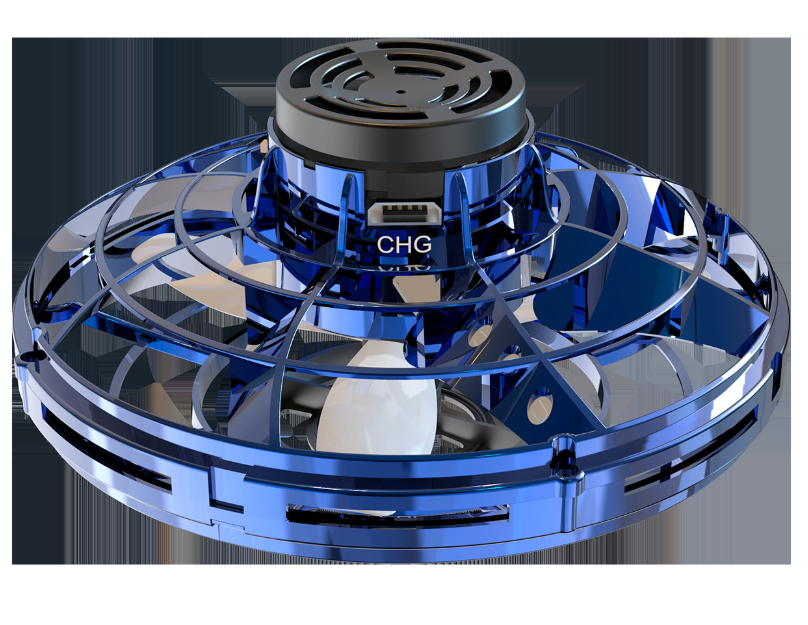 Mini Fingertip Gyro Interactive Decompression Toy Drone LED Ufo Type Flying Helicopter Spinner Toy Kids