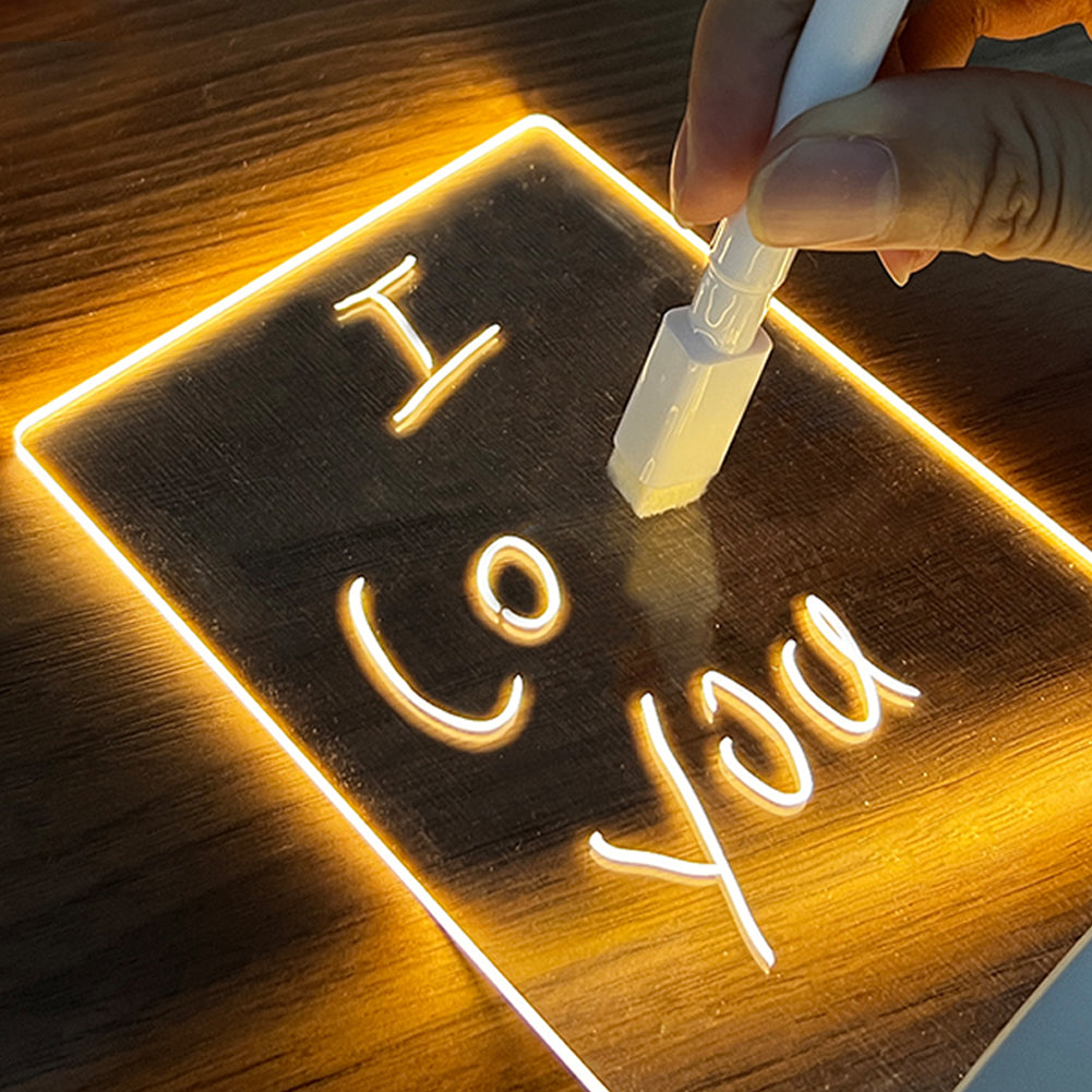 Creative Note Board Creative LED Night Light USB Message Board Holiday Light With Pen Gift For Children Girlfriend Decor